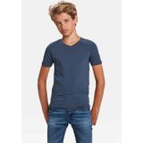 WE Fashion T-shirt Basics donkerblauw