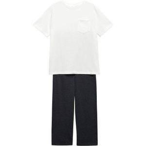 Mango Kids Pyjama wit/zwart