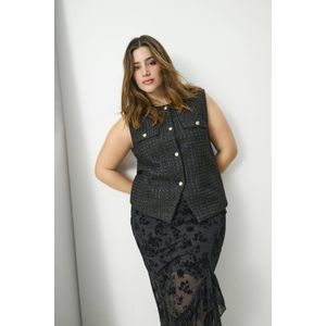 ONLY CARMAKOMA Gilet boucle zwart