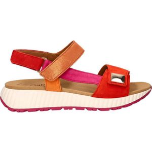 Gabor suède sandalen oranje/rood