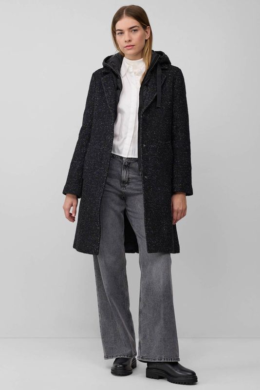 s.Oliver RED LABEL - Lange Wollen Jas - Mêlee - Regular Fit