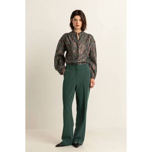 Expresso wide leg high waist pantalon donkergroen