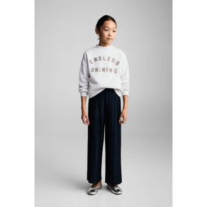 Mango - Kids Sweater - Grijs Melange - Pailletten