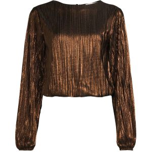 Anytime plisse top brons