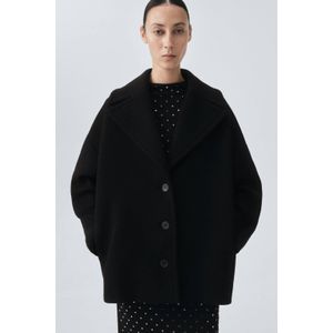 Mango wollen jack zwart