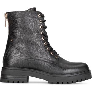 PS Poelman leren veterboots zwart