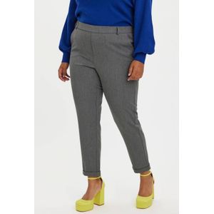 VERO MODA CURVE straight fit pantalon VMMAYA grijs melange