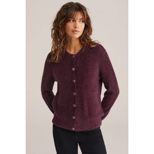 WE Fashion gebreid vest donkerrood