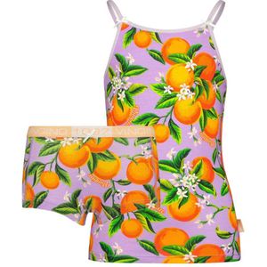 Vingino singlet + short Orange lila/oranje