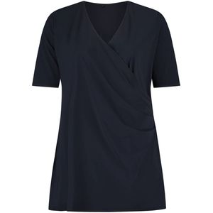 Plus Basics top van travelstof blauw