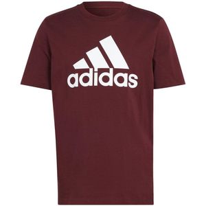 adidas Sportswear regular fit T-shirt met logo donkerrood/wit