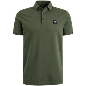 Vanguard regular fit polo met logo donkergroen