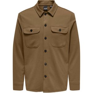 ONLY & SONS regular overshirt bruin