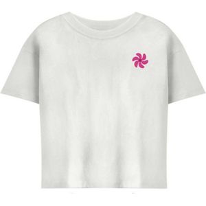 KIDS ONLY GIRL T-shirt KOGSUN met backprint wit/zwart/fuchsia