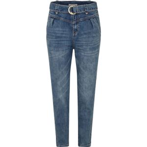 Morgan cropped high waist cropped jeans stonewashed blue