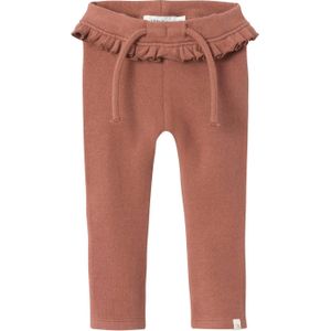 LIL' ATELIER BABY baby skinny broek NBFTHORA met biologisch katoen bruin