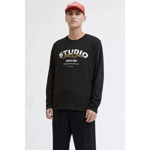 Jack & Jones - Jjyuki Tee Ls Crew Neck - T-shirt - Zwart