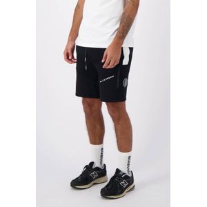 BLACK BANANAS regular fit short STRIPE met logo zwart