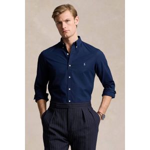 Polo Ralph Lauren - Slim Fit - Overhemd - Marineblauw - Katoen - Lange Mouwen