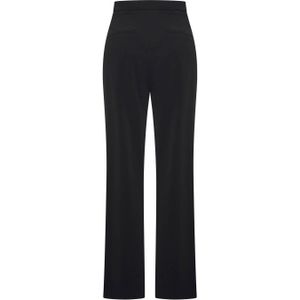 Expresso travelstof wide leg high waist broek zwart