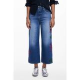 Desigual - Culotte Jeans - Geborduurd - Wassing - Regular Waist