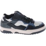 Hip - Leren Sneakers - Blauw/Wit