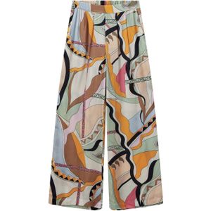 Mos Mosh high waist wide leg broek MMRita met all over print multi