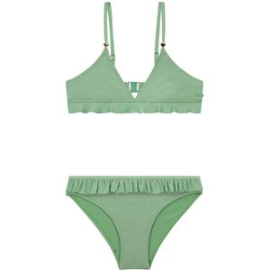 Shiwi triangel bikini Rosie met lurex en ruches groen