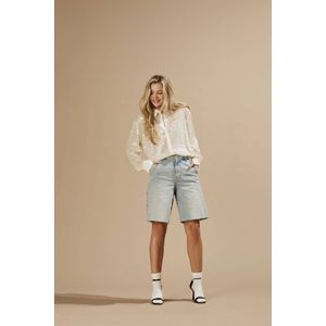 ONLY - Blouse 'Carin' - Crème - Klassieke Blouse - Lange Mouw