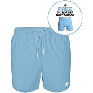 Muchachomalo zwemshort + gratis boxershort lichtblauw