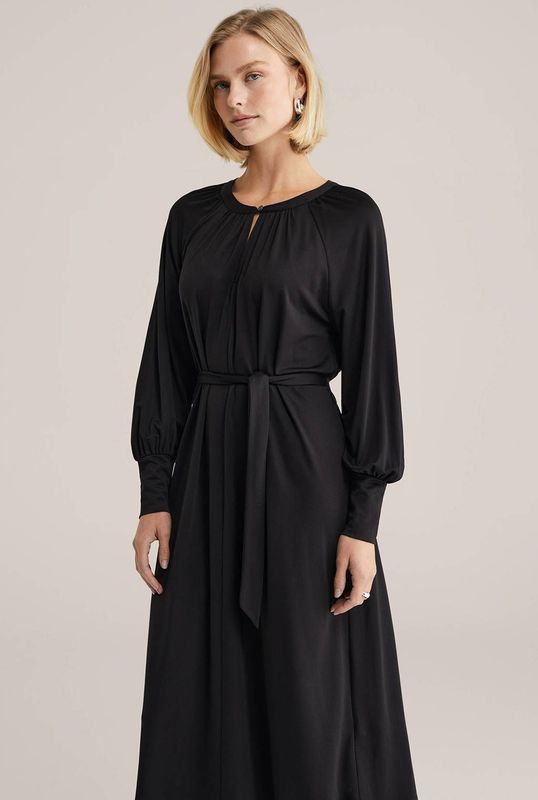 WE Fashion A-lijn jurk zwart