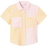NAME IT KIDS gestreepte blouse NKFHISTRIPE roze/geel