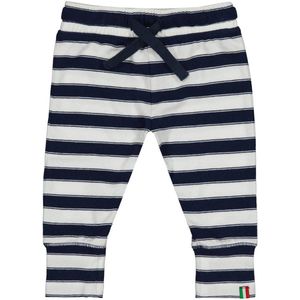 Vingino baby regular fit broek Samma met all over print donkerblauw/wit