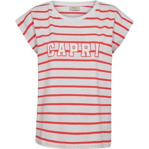 FREEQUENT - T-shirt - Katoen - Ronde Hals - Korte Mouwen - Rechtvallende Pasvorm