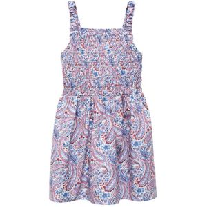 Mango Kids jurk met all over print blauw/rood