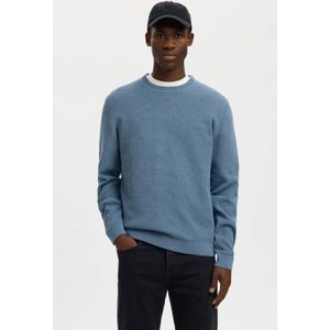 SELECTED HOMME gebreide trui blauw