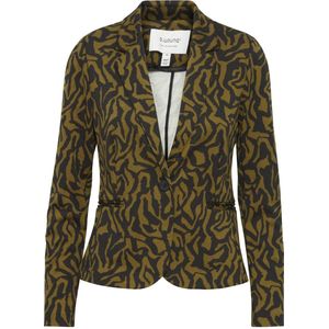 B.Young getailleerde blazer BYRIZETTA met grafische print zwart/bruin