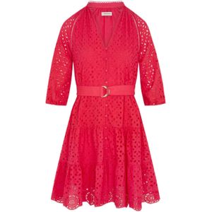 Morgan trapeze jurk rood/roze