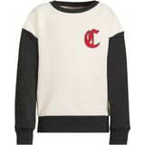 Coolcat - Ace - Sweater - Off-white/Zwart - Colourblock met Printopdruk