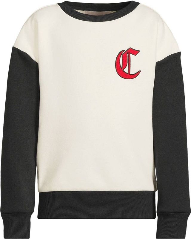 Coolcat - Ace - Sweater - Off-white/Zwart - Colourblock met Printopdruk