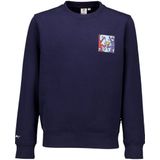 America Today sweater met printopdruk donkerblauw