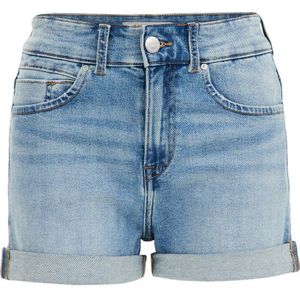 WE Fashion Blue Ridge high waist slim fit denim short medium blue denim