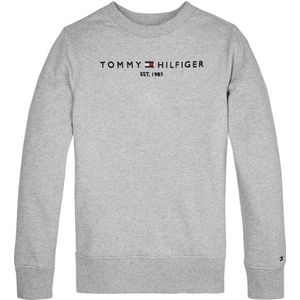 Tommy Hilfiger unisex sweater met logo lichtgrijs