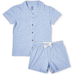 Little Label shortama met stippen blauw