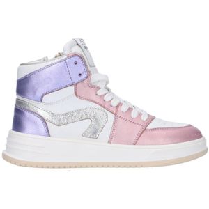 Hip Leer Sneakers Roze/Wit