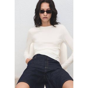 MANGO - RIRA - Trui - Ecru - Slanke Pasvorm - Lange Mouw