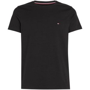 Tommy Hilfiger slim fit T-shirt met logo zwart