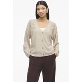 VILA gebreid vest beige