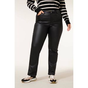Miss Etam Plus skinny regular waist coated broek zwart