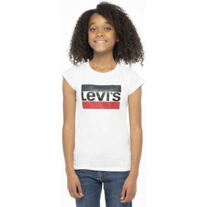 Levi's Kids T-shirt met logo wit/rood/donkerblauw